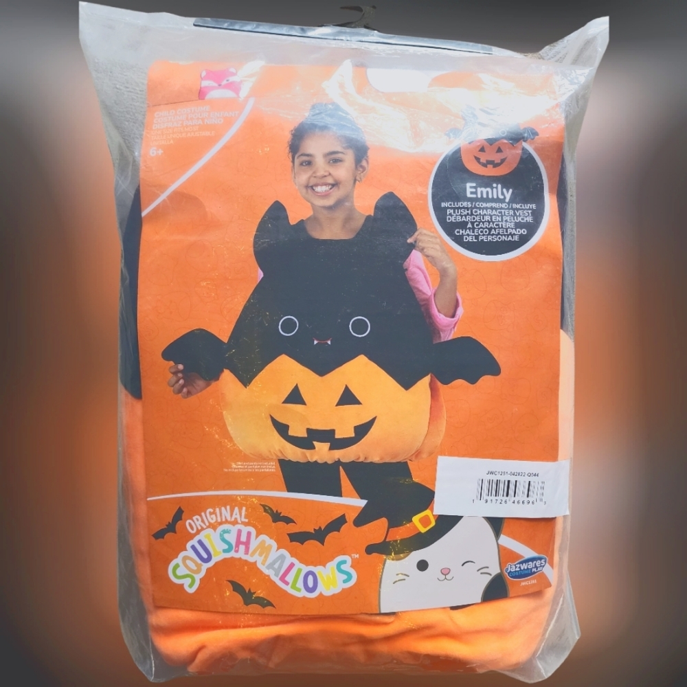 NWT  Squishmallows Halloween Costume Emily Bat 6+ one size fits most